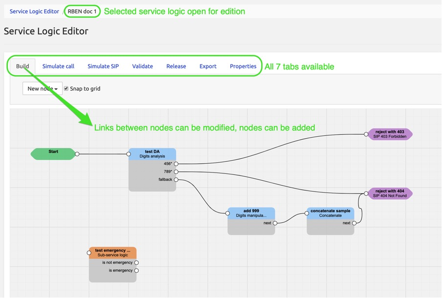 Service Logic Editor